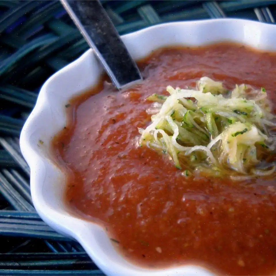Fresh Tomato Zucchini Soup Recipe